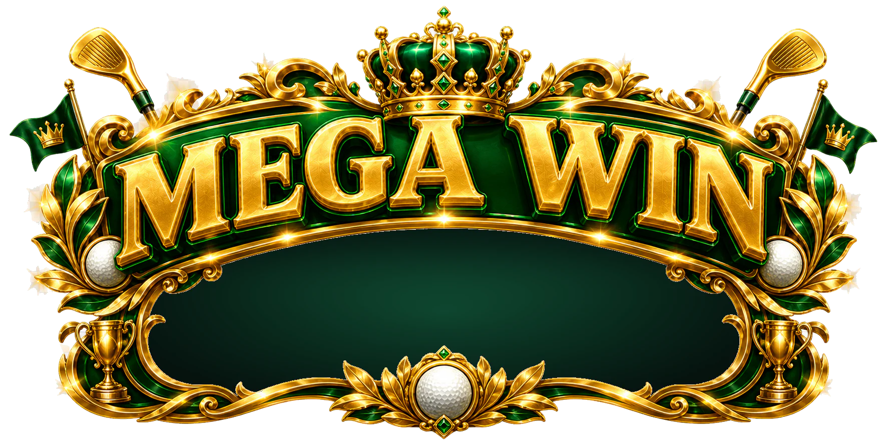 Royal Fairway Mega Win celebration artwork